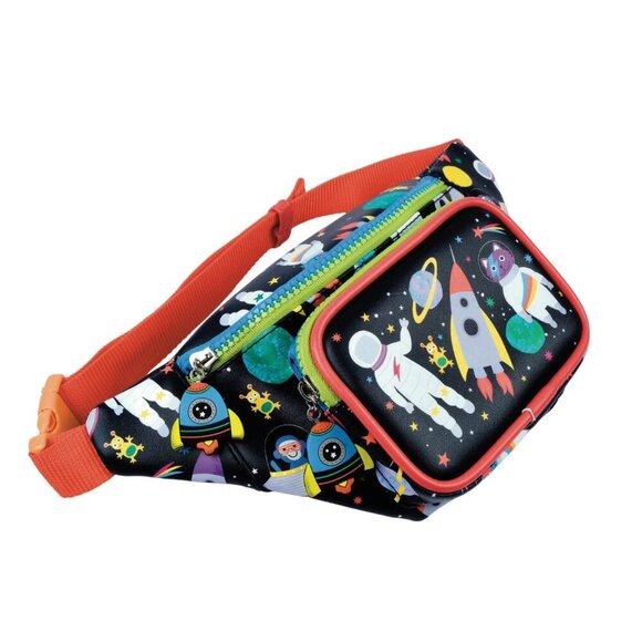 Floss & Rock Black & Red Space Belt Bag Fanny Pack Kids - Picture 1 of 6